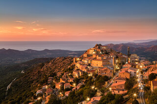 Coucher de soleil sur Speloncato