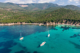 Baie de Cupabia vue du ciel, Golfe de Valinco