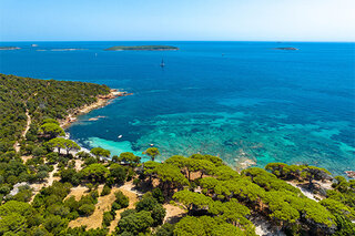 Vue aérienne plage de Palombaggia