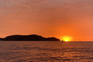 Coucher de soleil en mer à Calvi